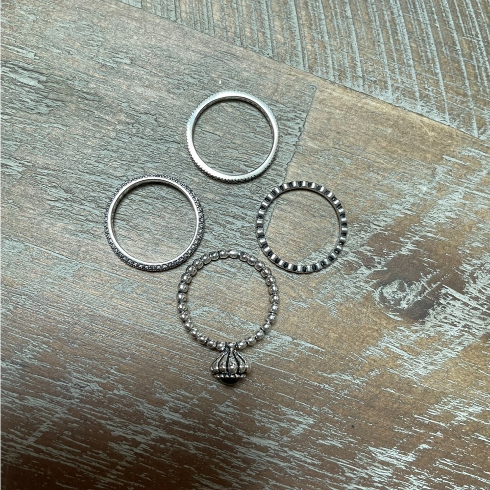 Sterling silver stackable rings - Picture 5 of 6